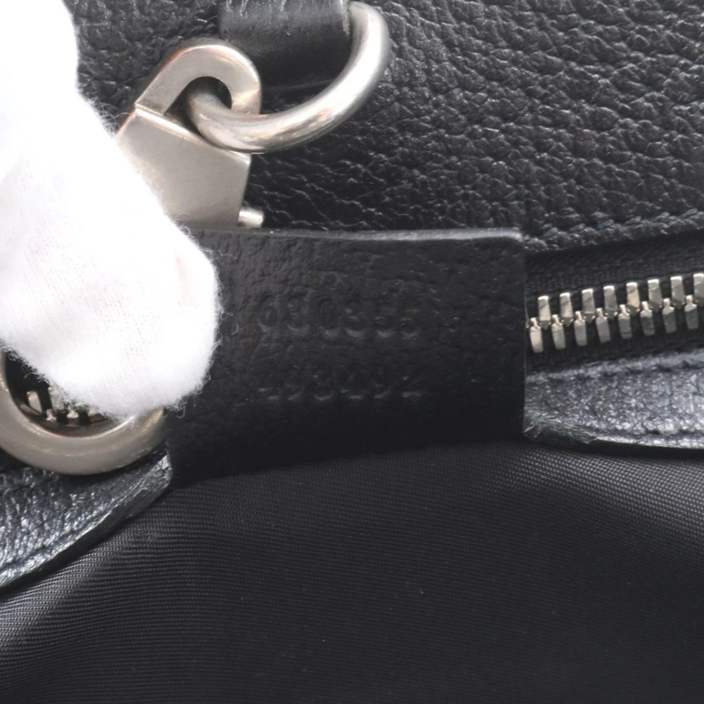 GUCCI Black Leather Tote Bag - Picture 9 of 12